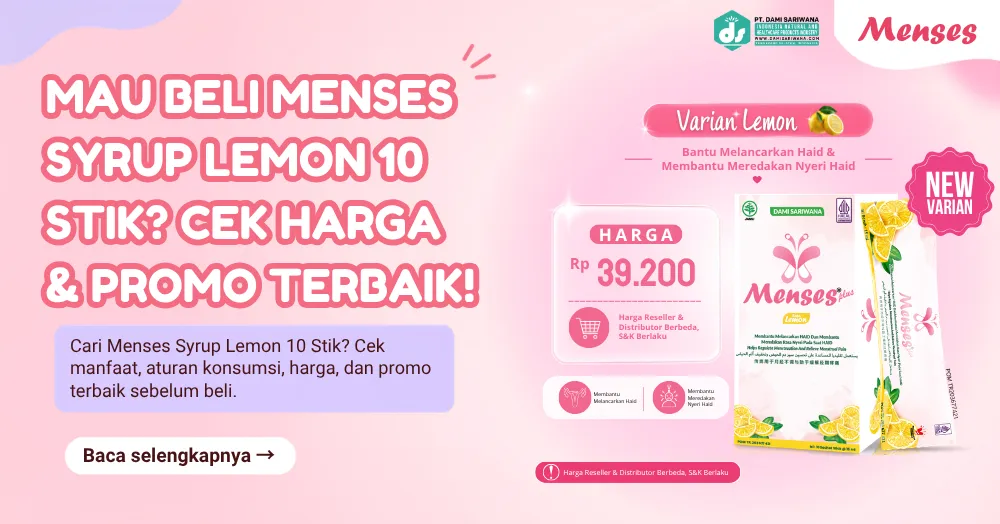 Mau Beli Menses Syrup Lemon 10 Stik? Cek Harga & Promo Terbaik!